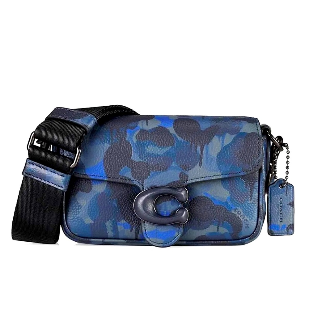 COACH Logo Snap Soft Tabby 18 Camo Leather Crossbody Shoulder Handbag Bag NWT